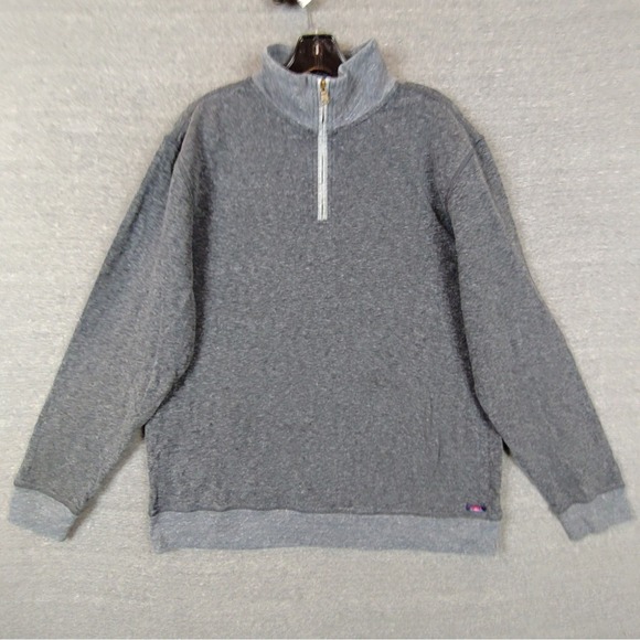Faherty Mens Jacket XL Gray 1/4 Zip Pullover Lightweight Casual Preppy Golf - Picture 1 of 8
